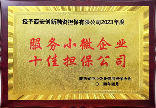 喜讯 创新担保荣获全省服务小微企业十佳担保公司